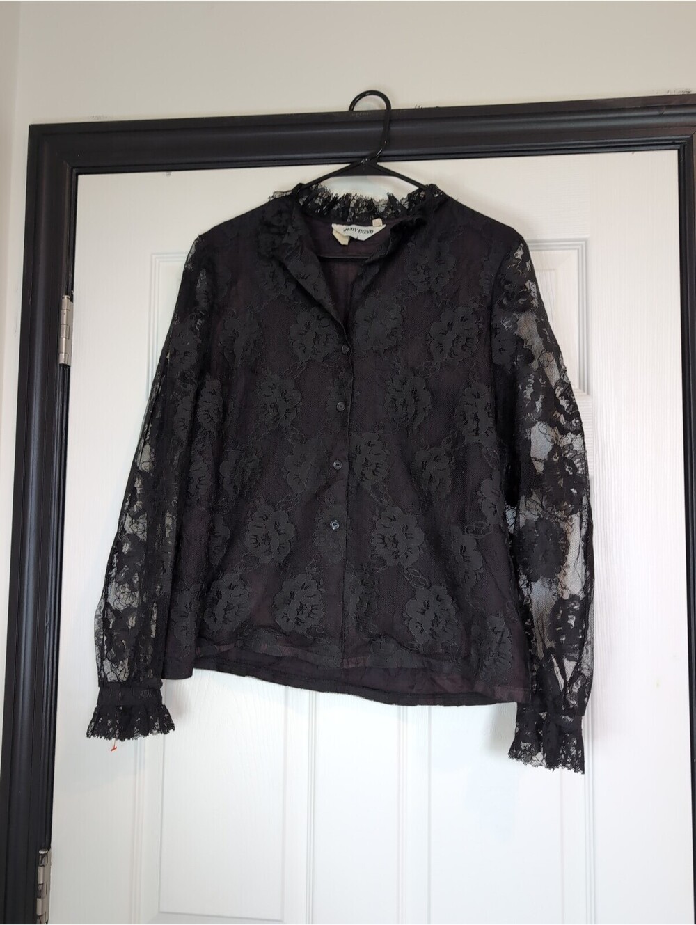 Size 16 vintage Judy bond black lace whimsigoth top